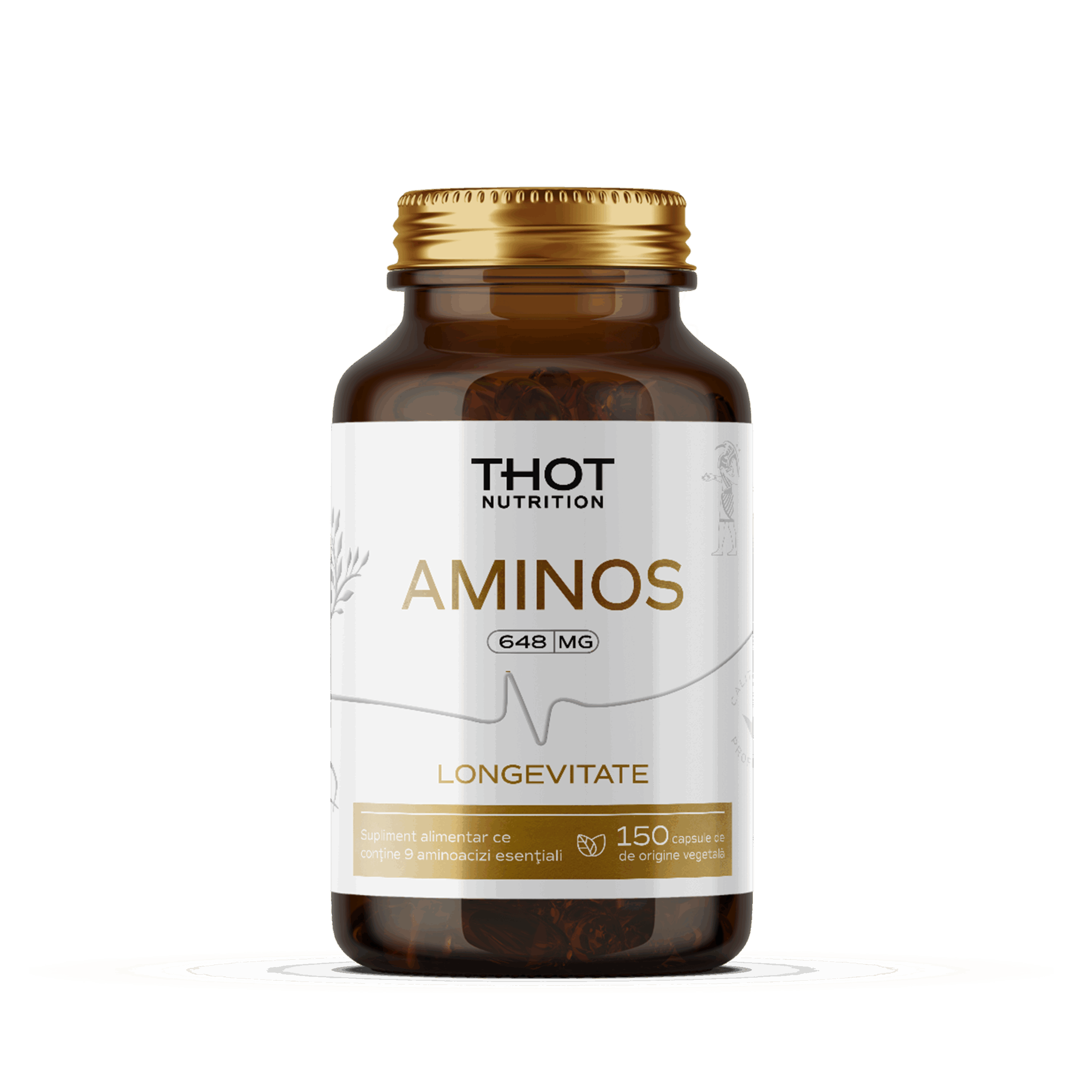 Thot Aminos 150 capsules - essential amino acids antiaging 100% plant based