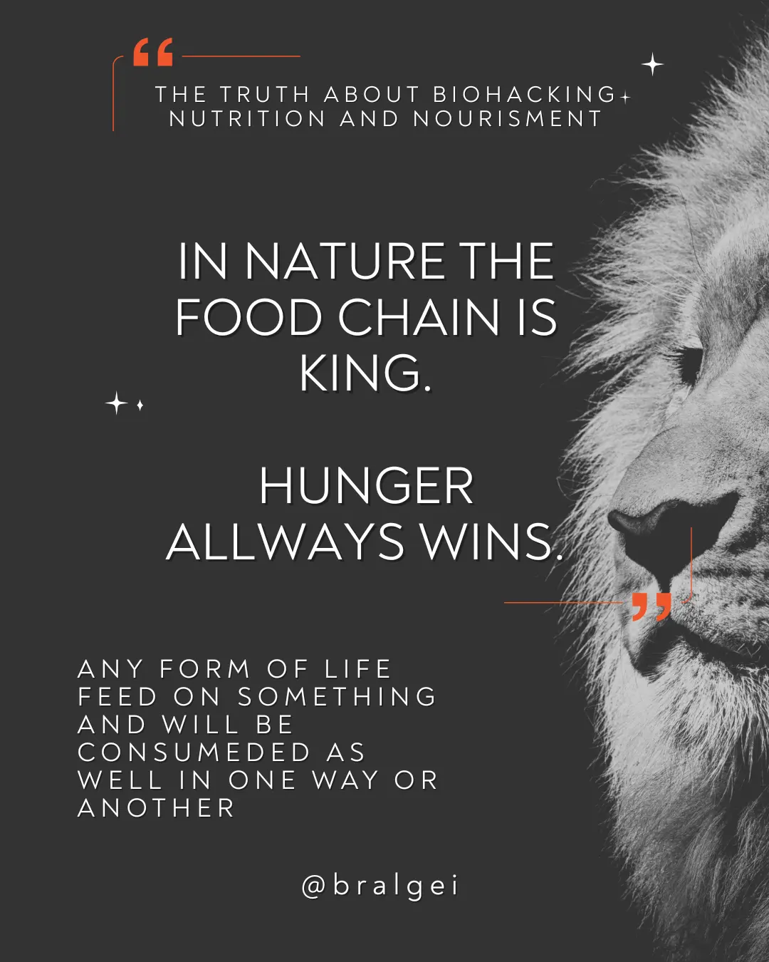 Law 3 -- Hunger Always Wins